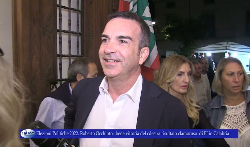 Elezioni Politiche 2022 Roberto Occhiuto bene vittoria del cdestra risultato clamoroso di FI in Cal