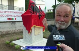 Il busto di Giorgio Castriota Scanderbeg installato a Castrovillari