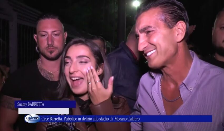 Cecè Barretta Pubblico in delirio allo stadio di Morano Calabro