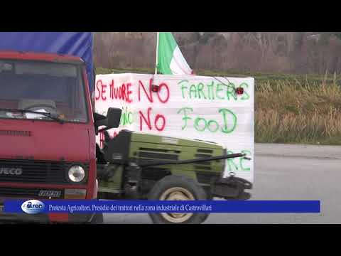 Protesta Agricoltori Presidio dei trattori nella zona industriale di Castrovillari