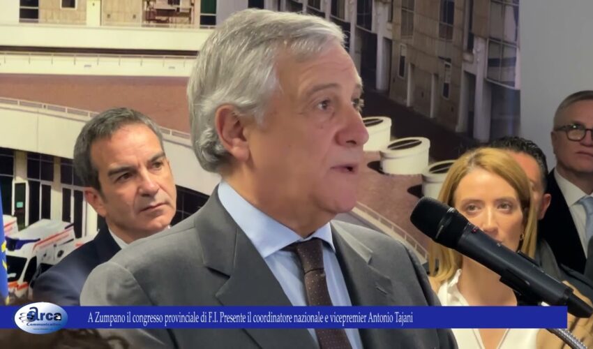 A Zumpano il congresso provinciale di F I Presente il coordinatore nazionale e vicepremier Tajani