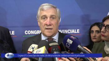 Congresso di F I a Cosenza Tajani ottimi risultati, Gallo eletto coordinatore pro.le F.I.