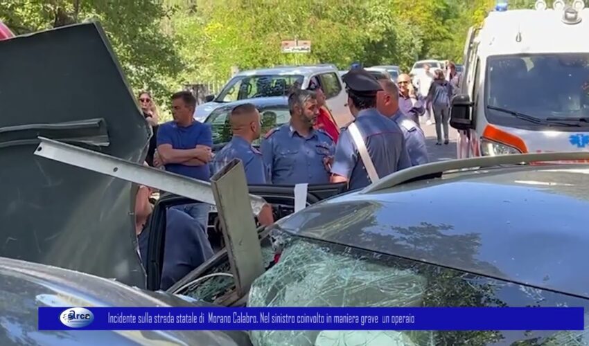 Incidente sulla strada S di Morano Calabro. Nel sinistro coinvolto in maniera grave un operaio