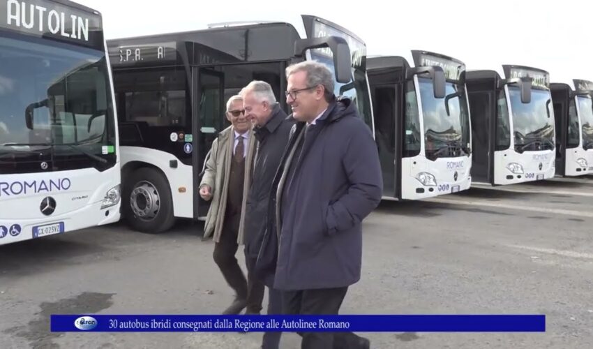 30 autobus ibridi consegnati dalla Regione alle Autolinee Romano